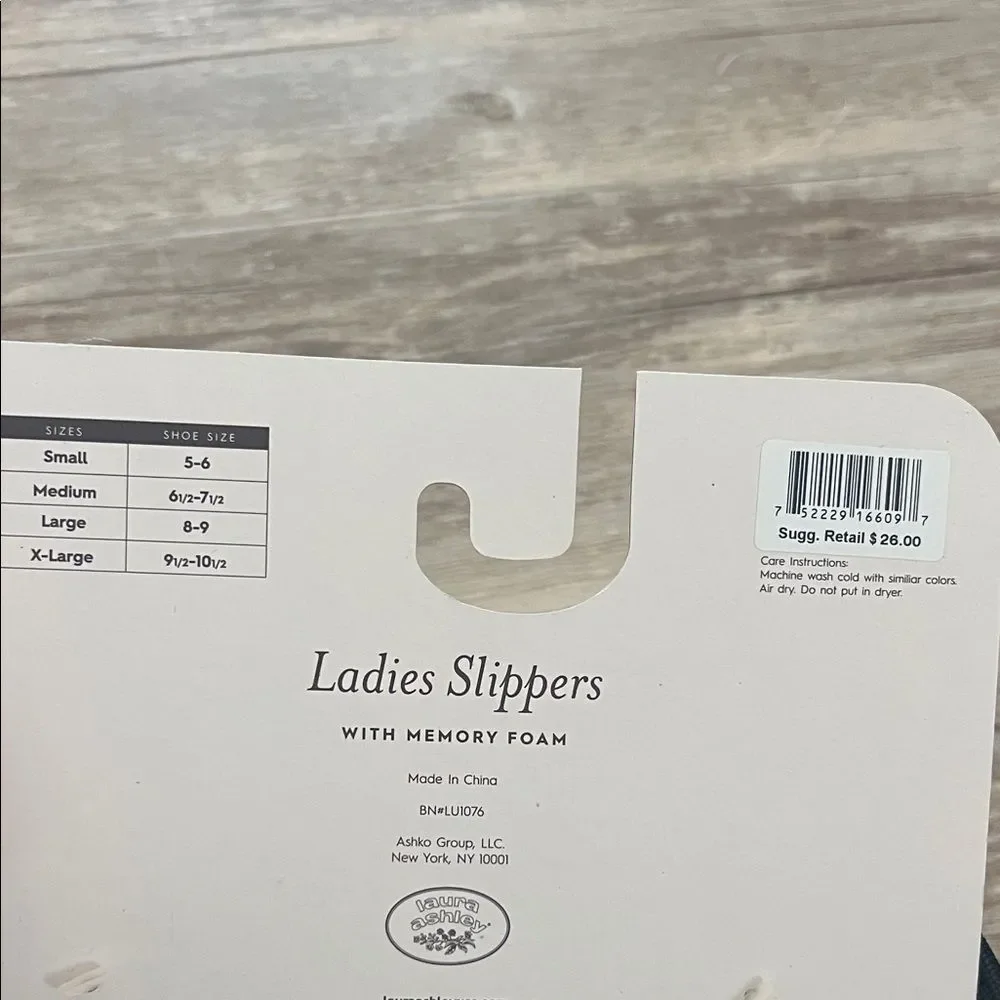 Laura Ashley Women's Cozy Black Slippers - Picture 3 of 3